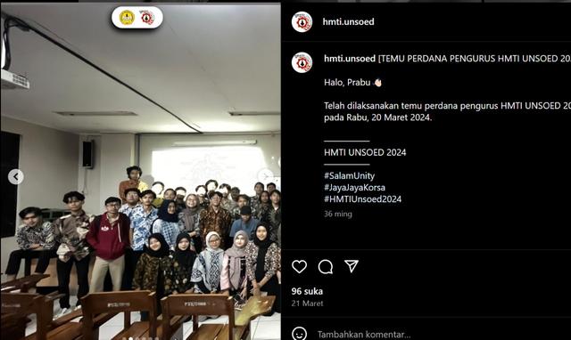 Temu Perdana Pengurus HMTI Kabinet Raksabinaya